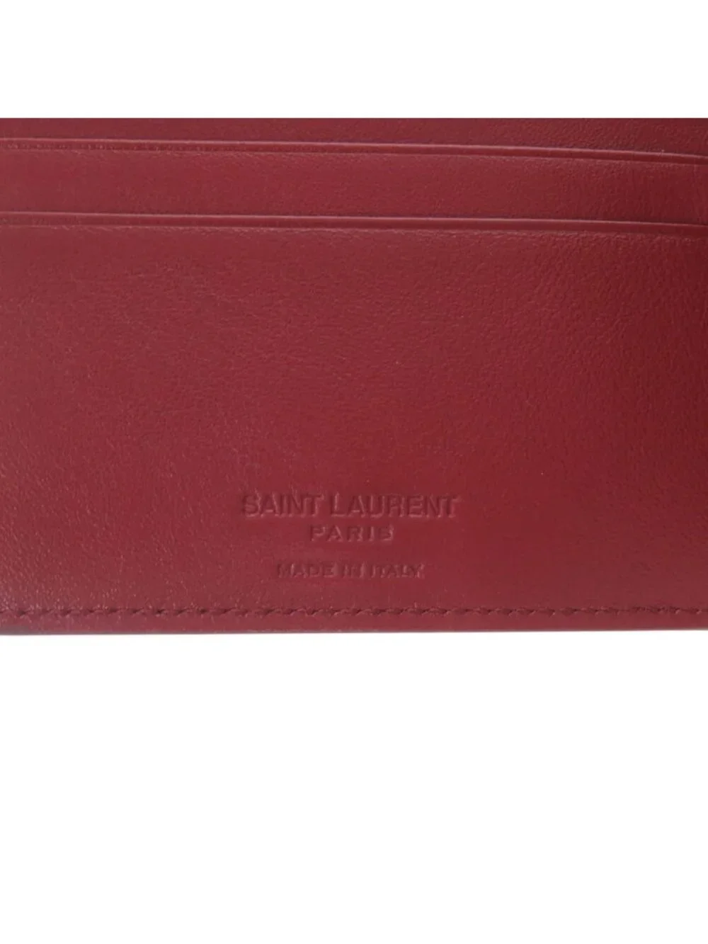 Saint Laurent Paris East West Wallet Patent Leather Bordeaux Red Bifold